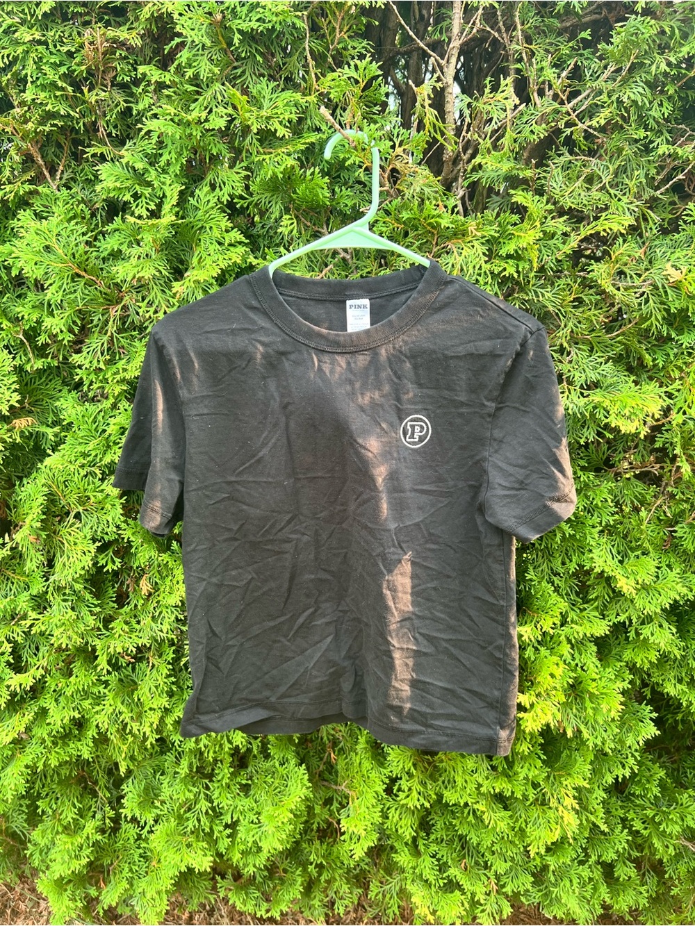 PINK Victoria's Secret Black Short Sleeve Kids Logo Tee